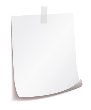 beyaz zemin üzerine beyaz sopa not kağıdı