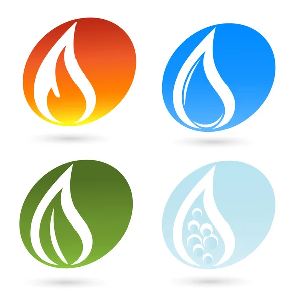 The four elements of life — Stock Vector