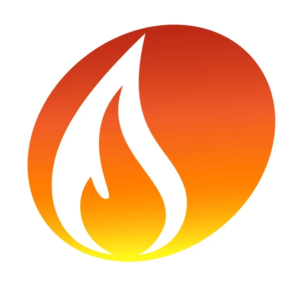Tűz piros ikon — Stock Vector