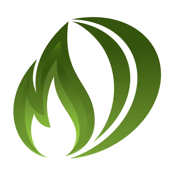 Grüne Feuersymbole — Stockvektor