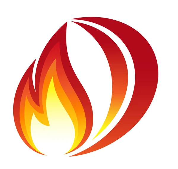 Red fire pictogram — Stockvector