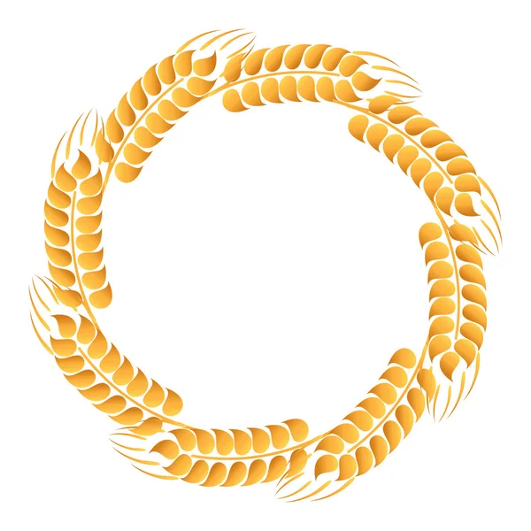 Corona de espigas de trigo — Vector de stock