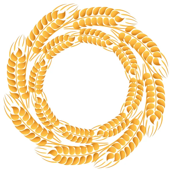 Wreath of wheat ears — Stock Vector