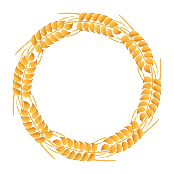 Wreath of wheat ears — Stock Vector