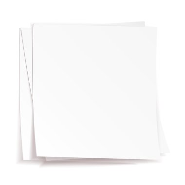 beyaz zemin üzerine beyaz kağıt yığını