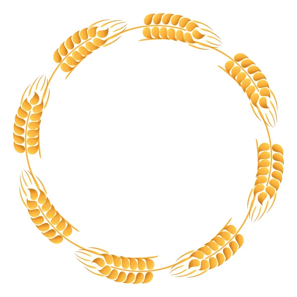 Wreath of wheat ears — Stock Vector