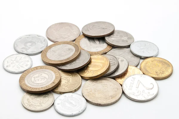 Монеты из разных стран . — стоковое фото