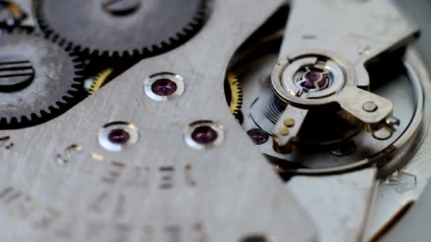 Pendulum clock mechanism. — Stock Video