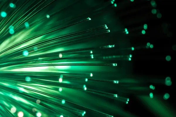 Green fiber optic. — Stock Photo, Image