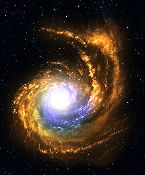 Spiral Galaxy i rymden. Stockbild