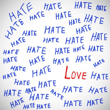 Love and hate. clipart