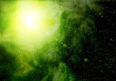 Nebula ve parlak yıldız.