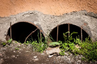 Sewer holes. clipart