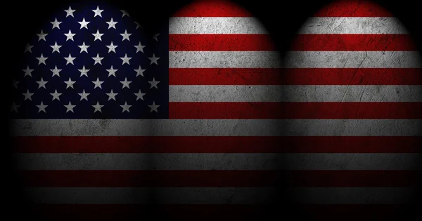 Bandera de Estados Unidos con foco . —  Fotos de Stock