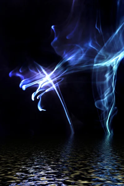 Blue smoke abstraction. — Stock Photo, Image