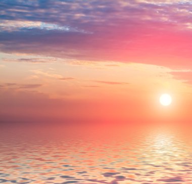 dramatik günbatımı.