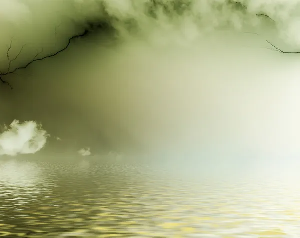 Surrealistisch, donkere wolken. — Stockfoto