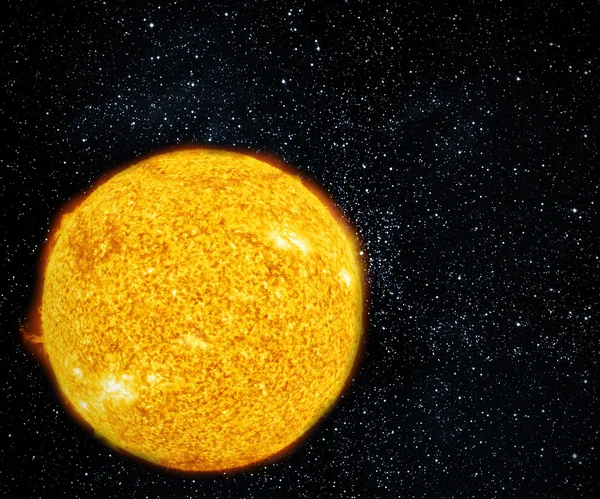 Giant sun with stars. — Stock Photo, Image