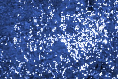 dairesel mavi bokeh.