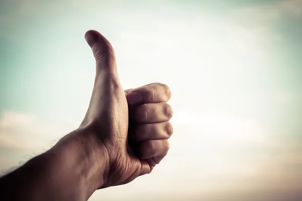 Hand with thumb up. — Stock Photo, Image