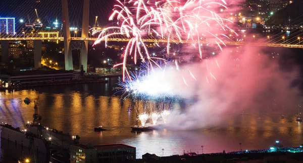 International Fireworks Festival in Vladivostok. — Stock Photo, Image