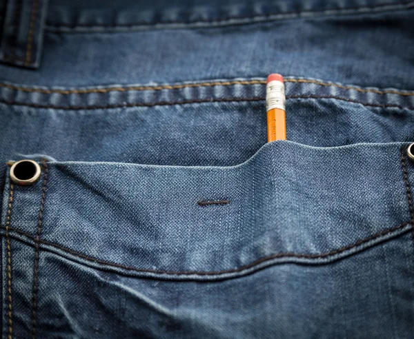 鉛筆のジーンズのポケット. — ストック写真