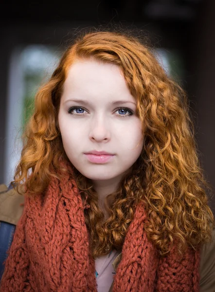 Redhead girl. — Stock Photo, Image