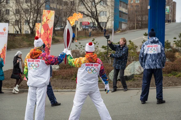 The Olympic Torch Relay. — Stock Photo, Image