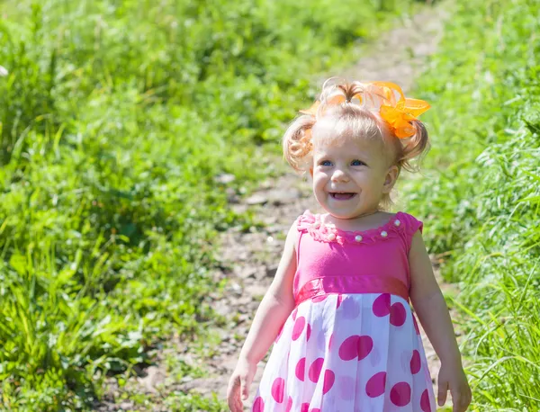 Portrait of happy baby girl. — Stock Photo, Image