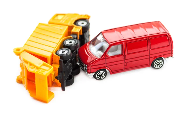 Toy cars in accident. — Stock Photo, Image