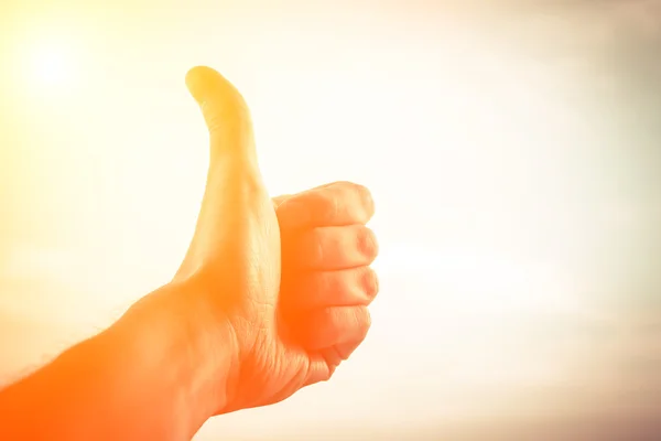 Hand with thumb up. — Stock Photo, Image