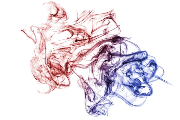 Fumaça colorida em branco . — Fotografia de Stock