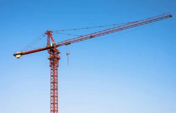 Red tower crane. — Stock Photo, Image