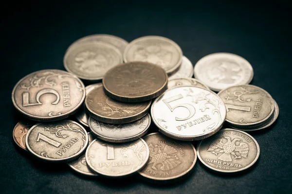 Pile of russian coins. — Stock Photo, Image