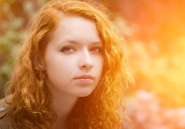 Beautiful redhead girl. — Stock Photo, Image