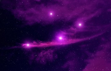 Nebula ve parlak yıldız.