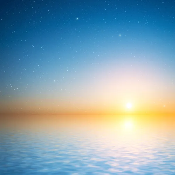 Sunset sky with stars. — Stock Photo, Image