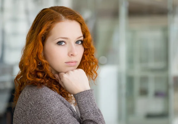 Redhead girl. — Stock Photo, Image