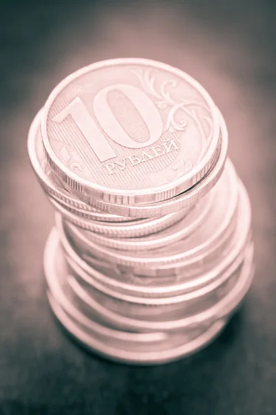 Pile of russian coins. — Stock Photo, Image