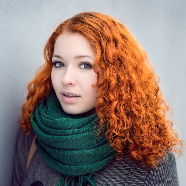 Redhead girl. — Stock Photo, Image