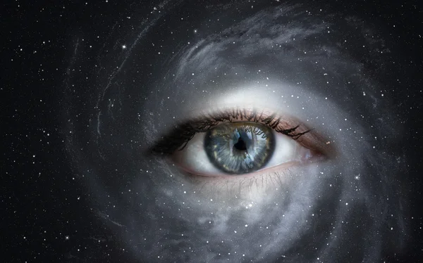 Galaxy with eye. — Stock Photo, Image