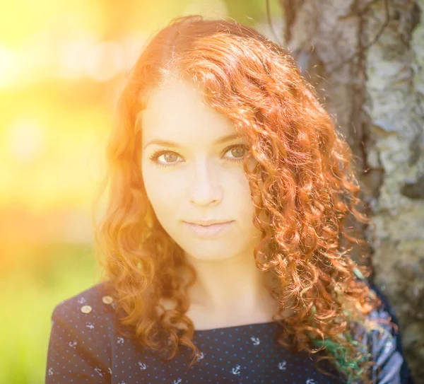 Portrait of red-haired woman. — Stock Photo, Image