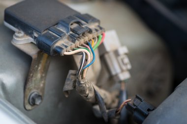 araba motoru, ayrıntı görünümü.