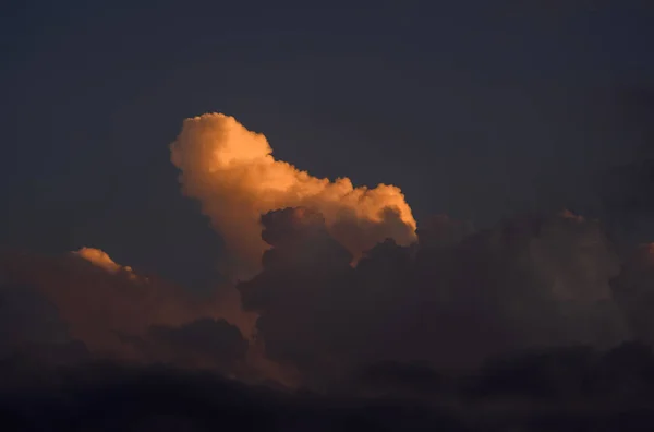 Sunset Sky Orange Clouds Nature Background — Stock Photo, Image