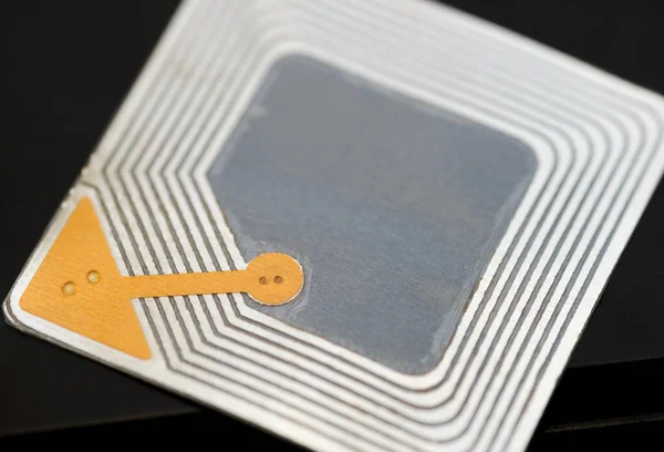 Rfid Label Macro Met Ondiepe Scherptediepte — Stockfoto