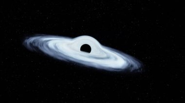 Uzaydaki kara delik. Soyut arkaplan.