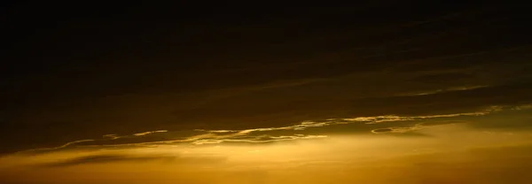 Solnedgång Himmel Med Orange Moln Naturbakgrund — Stockfoto