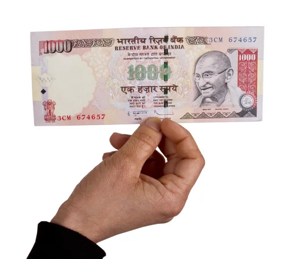 Nota de rupia indiana — Fotografia de Stock