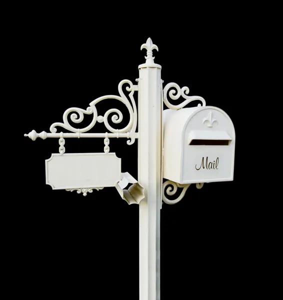 Beyaz süs mektup kutusu