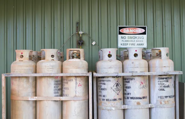 Industrial gas cylinders — Stock Photo, Image